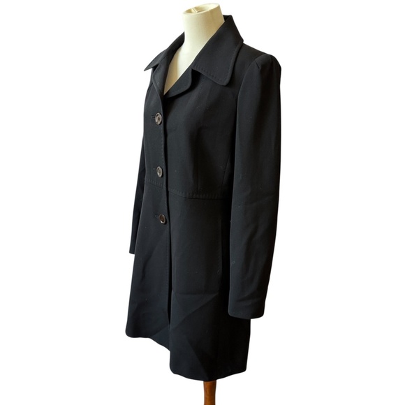 CINZIA ROCCA COAT WOOL KNEE LENGTH LINED LUXURY MINIMALIST CLASSIC TIMELESS 8 - Picture 4 of 13